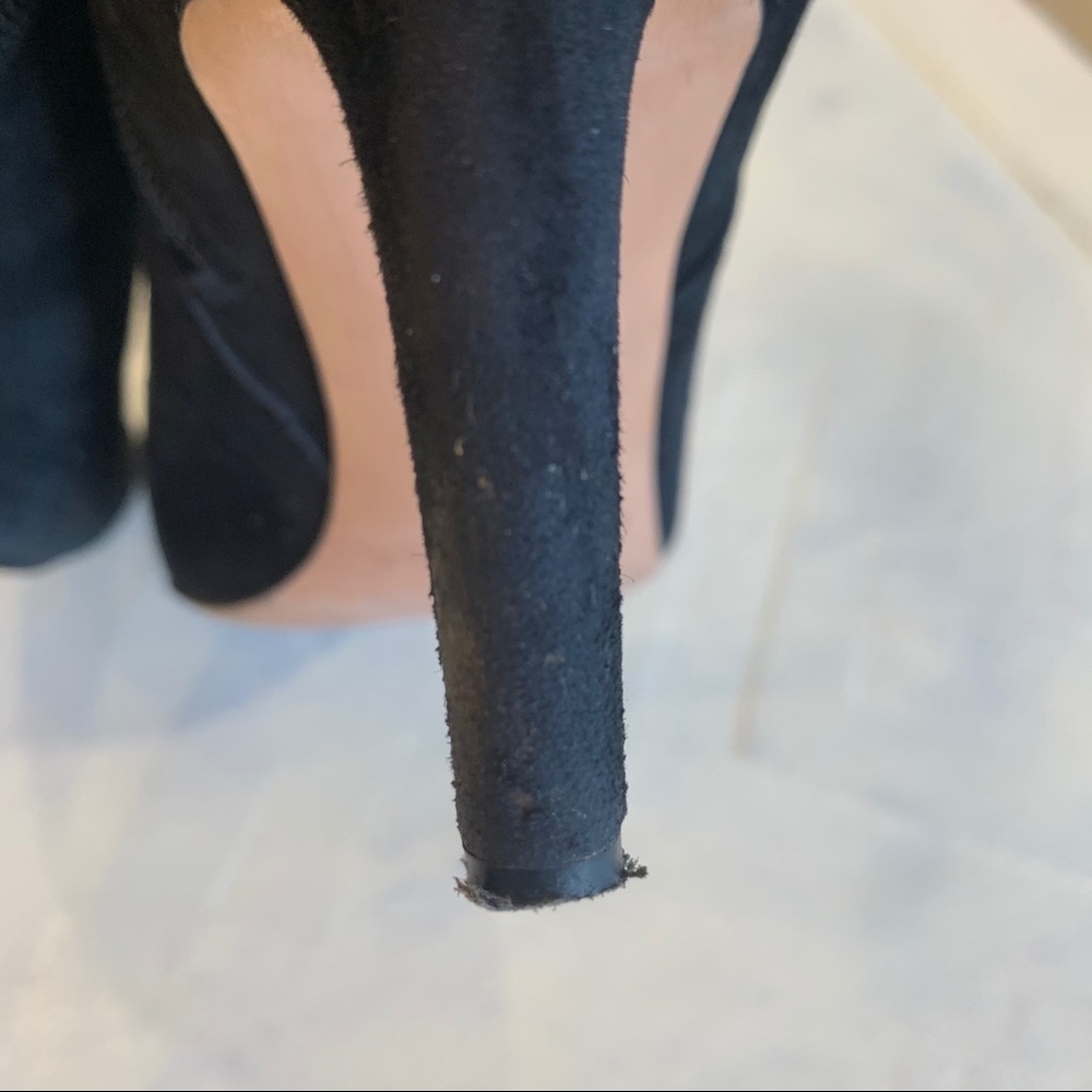 Via Spiga Black Suede Leather Knee High Boots - Picture 7 of 10